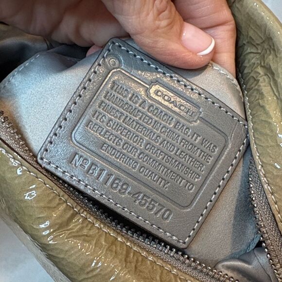 Coach Bag Purse Handbag Audrey Perforated Patent Leather Mini Satchel Pocketbook - Picture 14 of 16